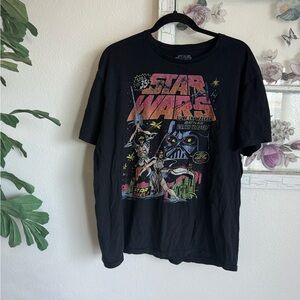 Vintage Style Star Wars Graphic T-Shirt Men’s Large Black